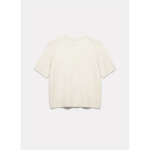 Mint Velvet Cream Fluffy Knitted T Shirt